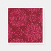 Serviette En Papier Motif de Noël rouge. (Devant)