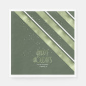 Serviette En Papier Motif de Noël Vert/Blanc ID862 (Devant)