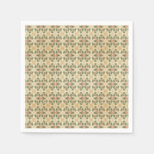 Motif de Noël vintage avec houx et baies pour les