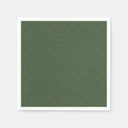 Serviette En Papier Motif de noeud celtique tissé (Devant)