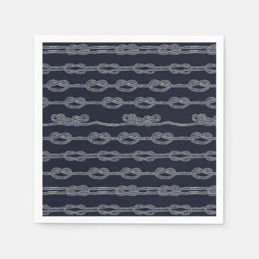 Serviette En Papier Motif de noeuds maritimes (Devant)