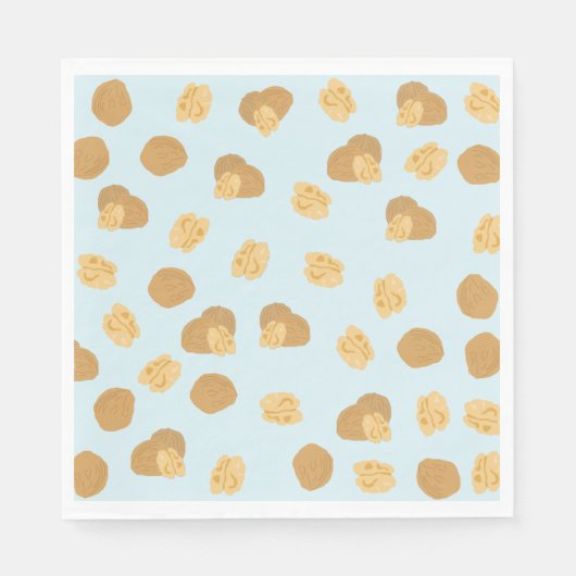 Serviette En Papier Motif de noix mignonnes (Devant)