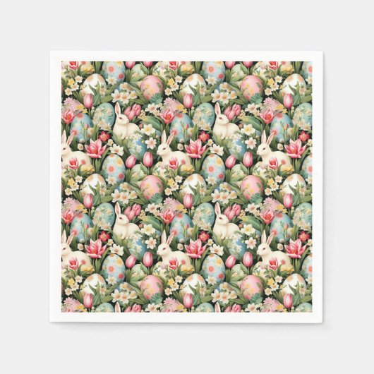 Serviette En Papier Motif de Pâques de Soiree (Devant)