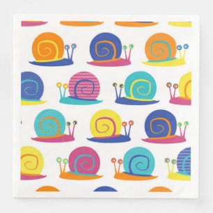 Serviette En Papier Motif de partie d'escargot