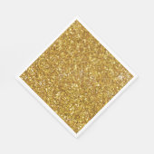 Serviette En Papier Motif de parties scintillant étincelante or (Coin)