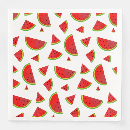 Serviette En Papier Motif de pastèque (Devant)