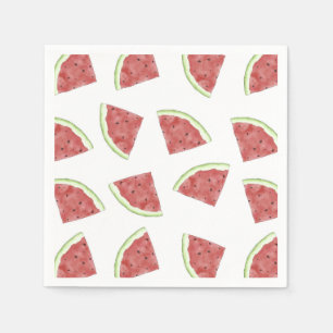 Serviette En Papier Motif de pastèque juteuse aux fruits d'été