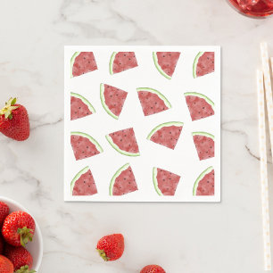 Serviette En Papier Motif de pastèque juteuse de fruits d'été