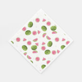 Serviette En Papier Motif de pastèque rose et vert d'été (Coin)