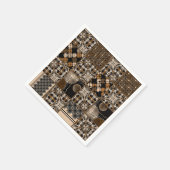 Serviette En Papier Motif de patchwork rustique (Coin)