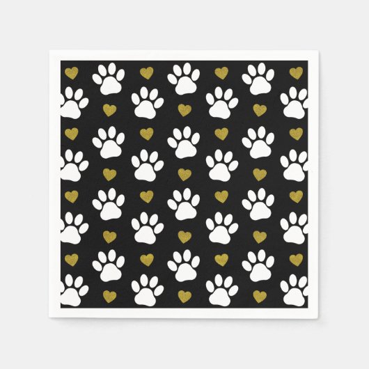 Serviette En Papier Motif De Pâtes, Pâtes De Chien, Pâtes Blanches, Co (Devant)