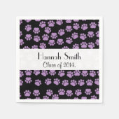 Serviette En Papier Motif De Pâtes, Pâtes Lilac, Pâtes De Chien, Gradu (Devant)