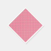 Serviette En Papier Motif de pays En vichy rouge classique (Coin)
