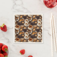 Motif de peinture à l'huile de café Cappuccino