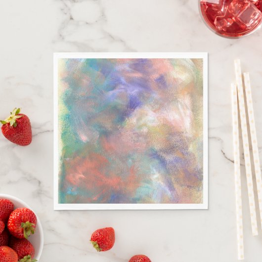 Serviette En Papier Motif de peinture Abstrait flou (En situation)