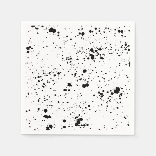 Serviette En Papier Motif de peinture noire (Devant)
