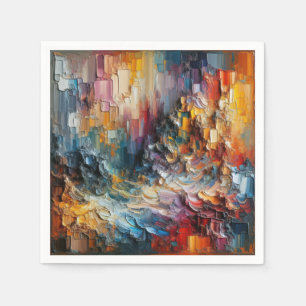 Serviette En Papier Motif de peinture texturée épaisse