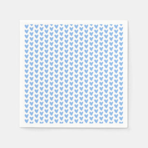Serviette En Papier Motif de petits coeurs bleus mignons