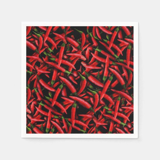 Serviette En Papier Motif de piments rouges (Devant)