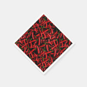 Serviette En Papier Motif de piments rouges (Coin)