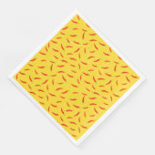 Serviette En Papier Motif de piments rouges (Coin)