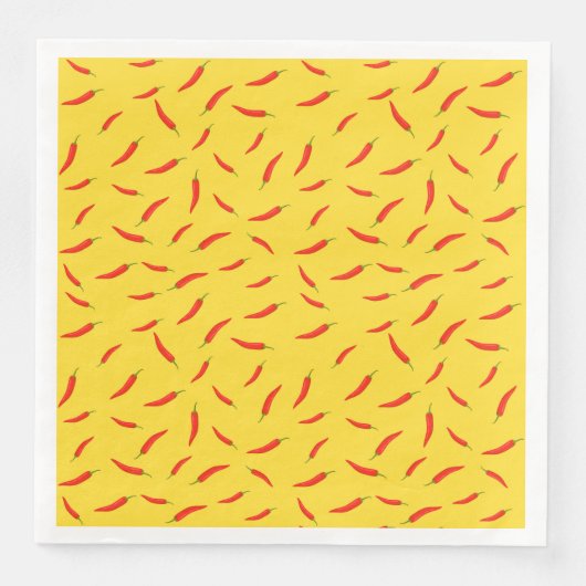Serviette En Papier Motif de piments rouges (Devant)