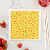 Serviette En Papier Motif de piments rouges (En situation)