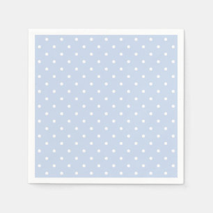 Serviette En Papier Motif de point blanc bleu en pastel de polka