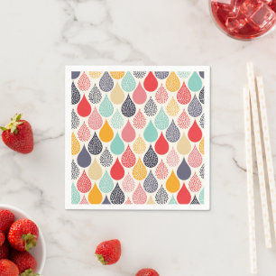 Serviette En Papier Motif de point d'art pop Raindrop