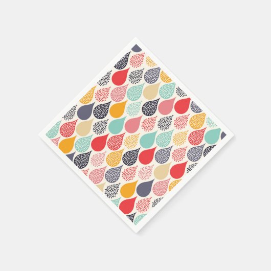 Serviette En Papier Motif de point d'art pop Raindrop (Coin)