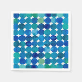 Serviette En Papier Motif de points - bleu et vert (Devant)