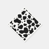Serviette En Papier Motif de points de vache Poster de animal noir et (Coin)