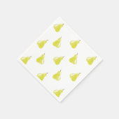 Serviette En Papier Motif de poire aquarelle (Coin)