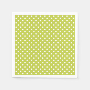 Serviette En Papier Motif de pois vert