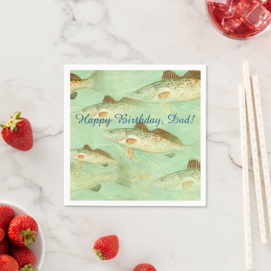 Serviette En Papier Motif de poisson basse (En situation)