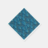 Serviette En Papier Motif de poisson bleu (Coin)
