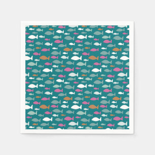 Serviette En Papier Motif de poissons mignons pour enfants