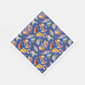 Serviette En Papier Motif de poissons tropicaux (Coin)