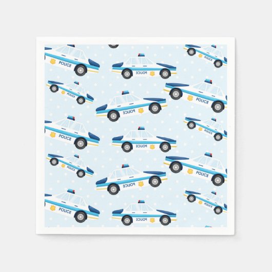 Serviette En Papier Motif de police (Devant)