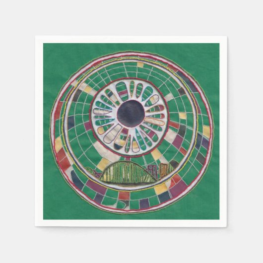 Serviette En Papier Motif de pont (Devant)