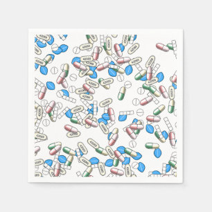 Serviette En Papier Motif de poudres de pilules