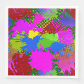 Serviette En Papier Motif de projection de peinture 3 (Devant)