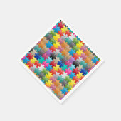 Serviette En Papier Motif de puzzle coloré (Coin)