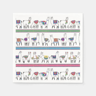 Serviette En Papier Motif de rayure de lama