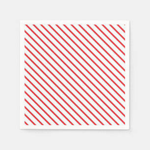 Serviette En Papier Motif de rayures de sucre de canne de Noël