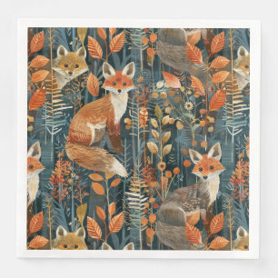 Serviette En Papier Motif de renard mignon