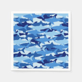 Serviette En Papier Motif de requin bleu (Devant)