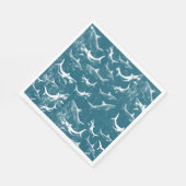 Serviette En Papier Motif de requins bleus en détresse (Coin)