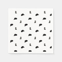 Motif de rodéo de Cowboy moderne noir et blanc