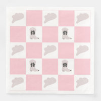 Motif de rodéo rose moderne À damiers fille